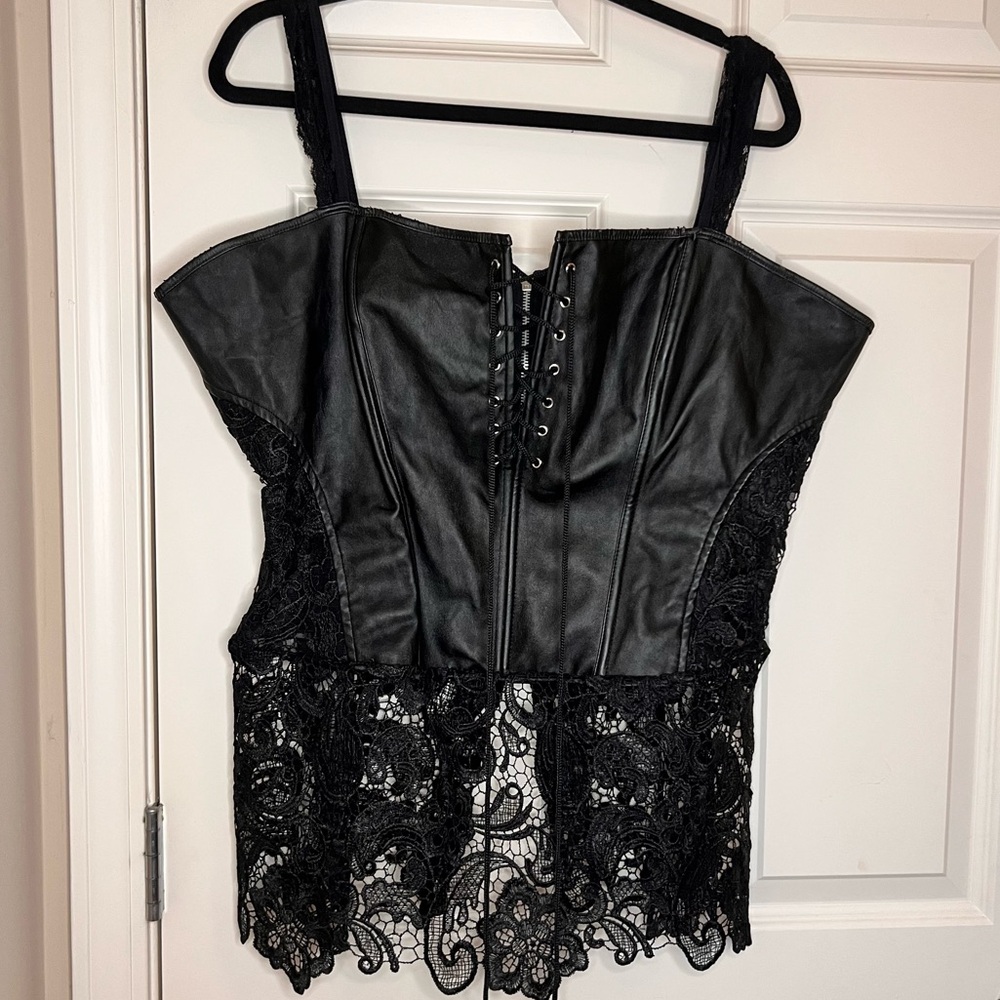 Y2K‎ Grunge Croquette Gothic Edgy 6XL Coeur De Vague Black Sexy Lace Corset